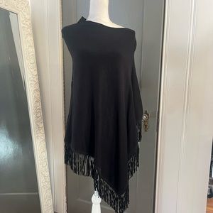 NWOT Neiman Marcus Fringe Poncho